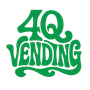 A green logo for 4q vending on a white background