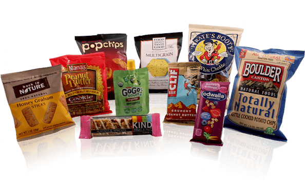 A group of snacks are sitting on top of each other on a table.