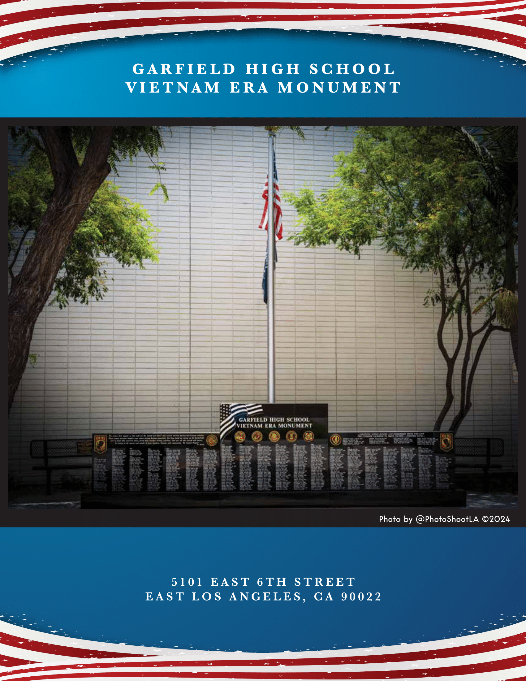 A poster for garfield high school vietnam veteran monument