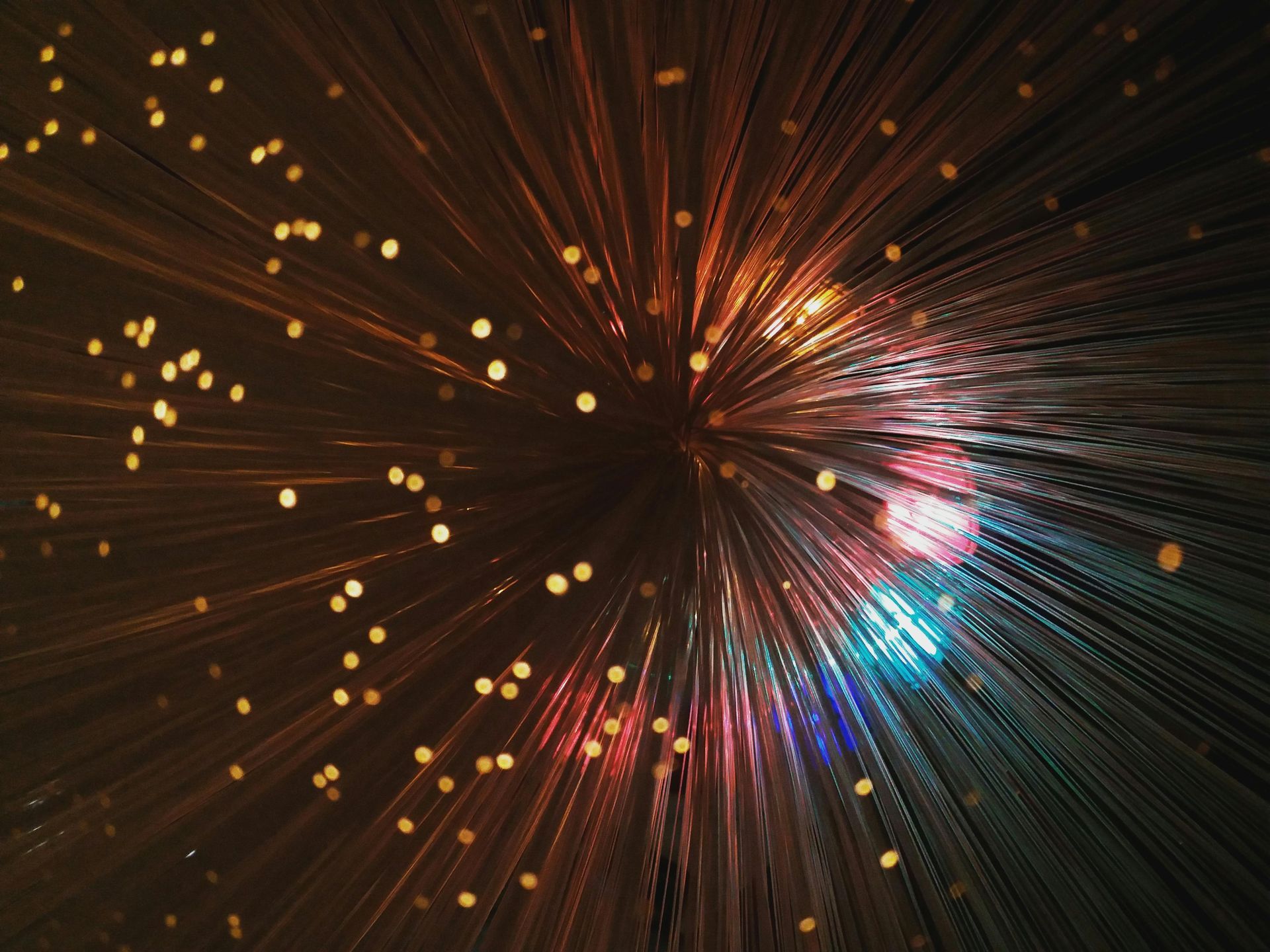 High-speed fiber optic network showing light transmission: faster internet and data for businesses