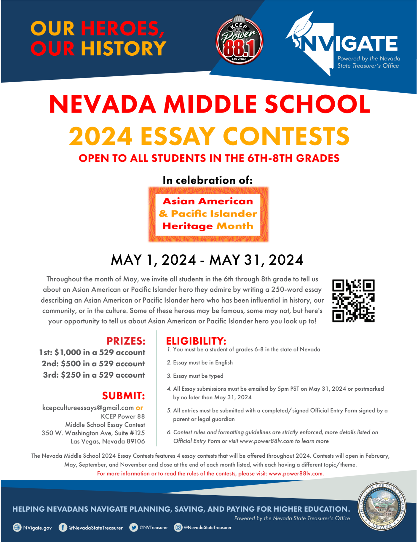 The nevada middle school 2024 essay contest is open to all students in the 6th and 7th grades.