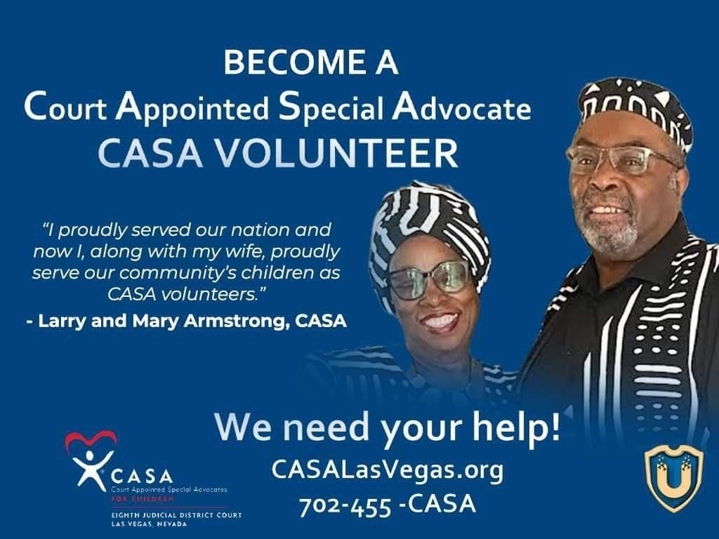 An advertisement for a court appointed special advocate casa volunteer