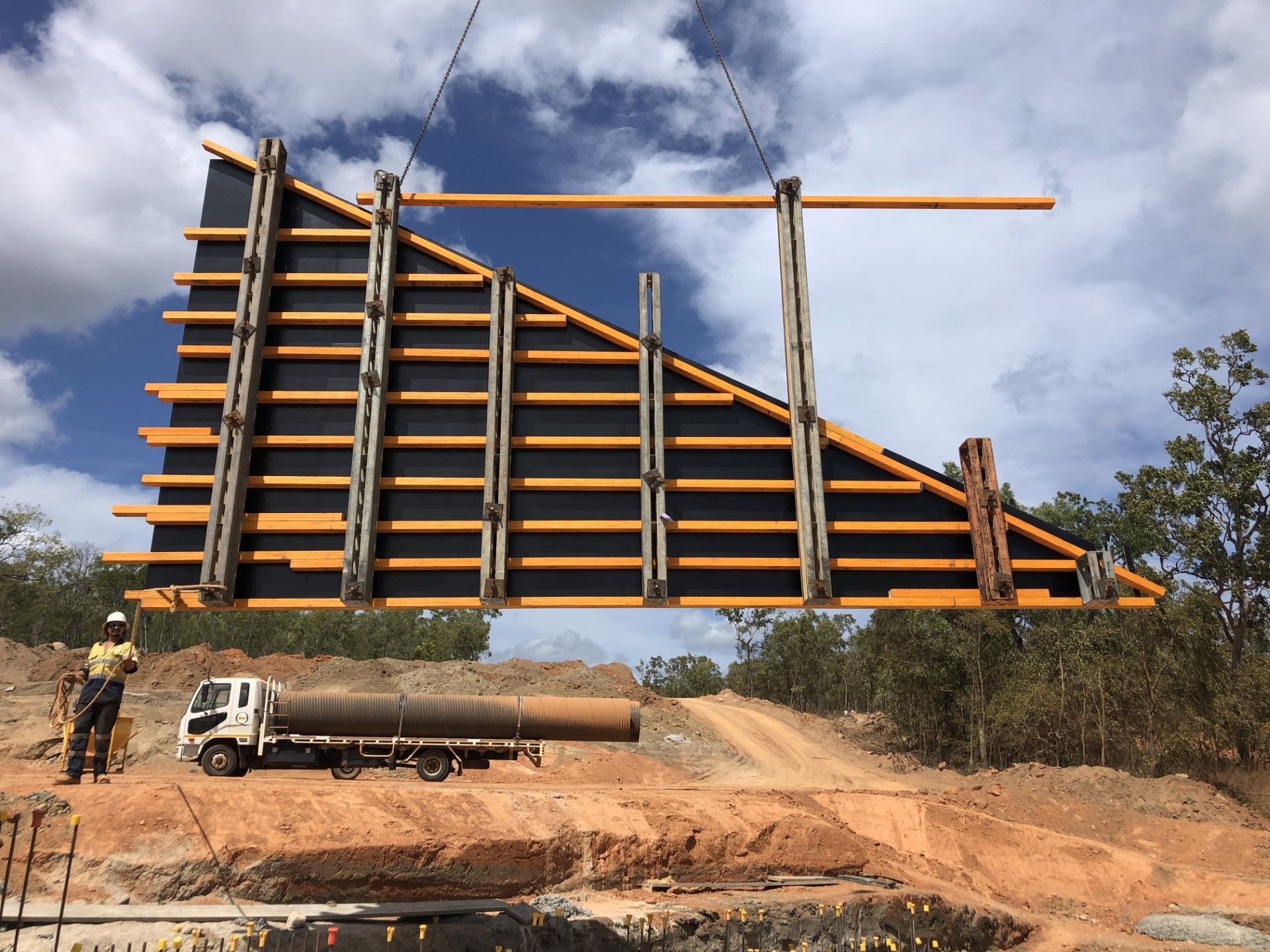 A Concrete Construction Hanging In The Sky  — Neil Stafford Concreting In Mareeba, QLD