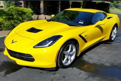 Auto Interior Cleaning — Yellow Car in Stockton, CA