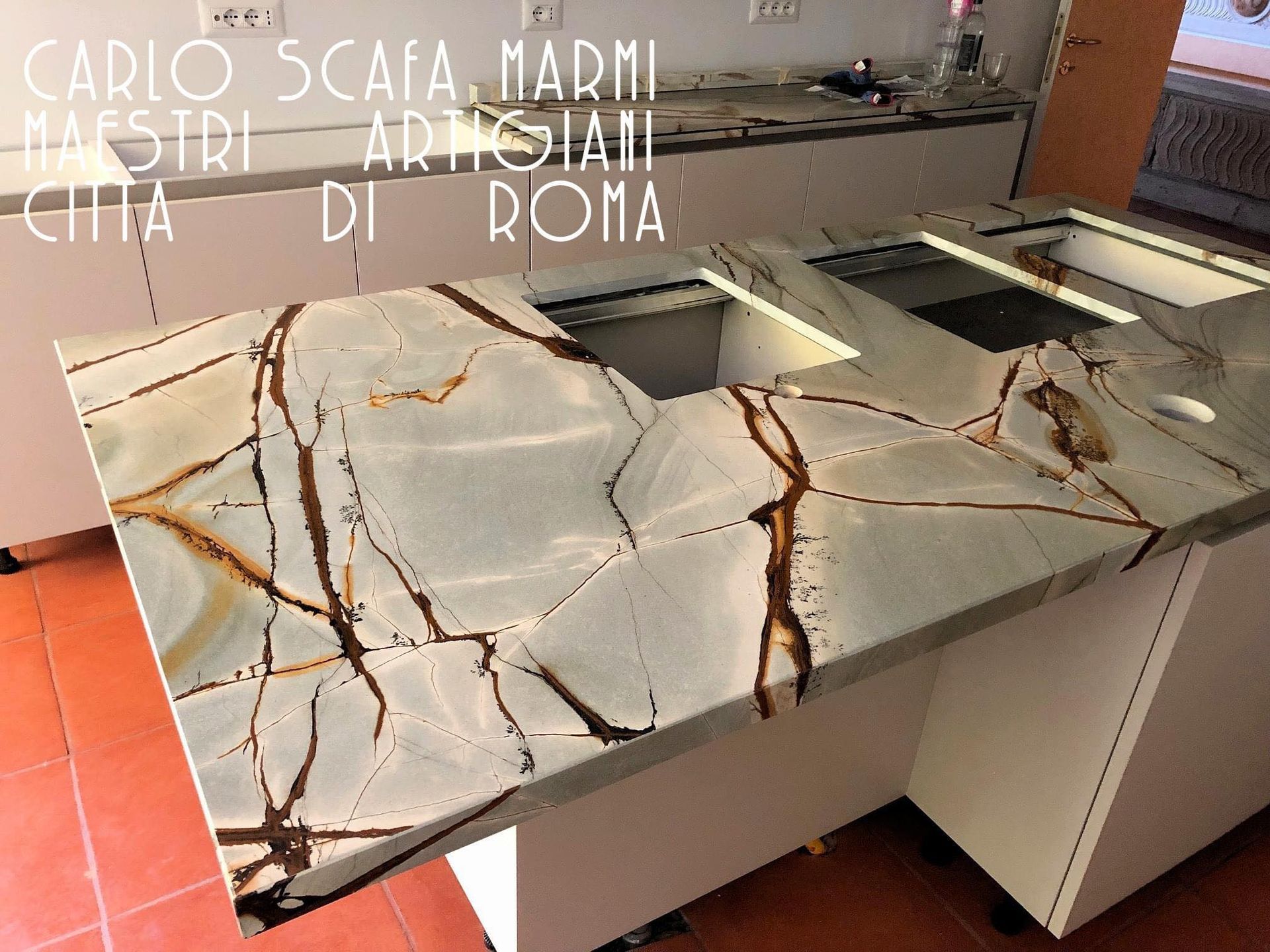 cucine in marmo di Marmi Scafa a Roma