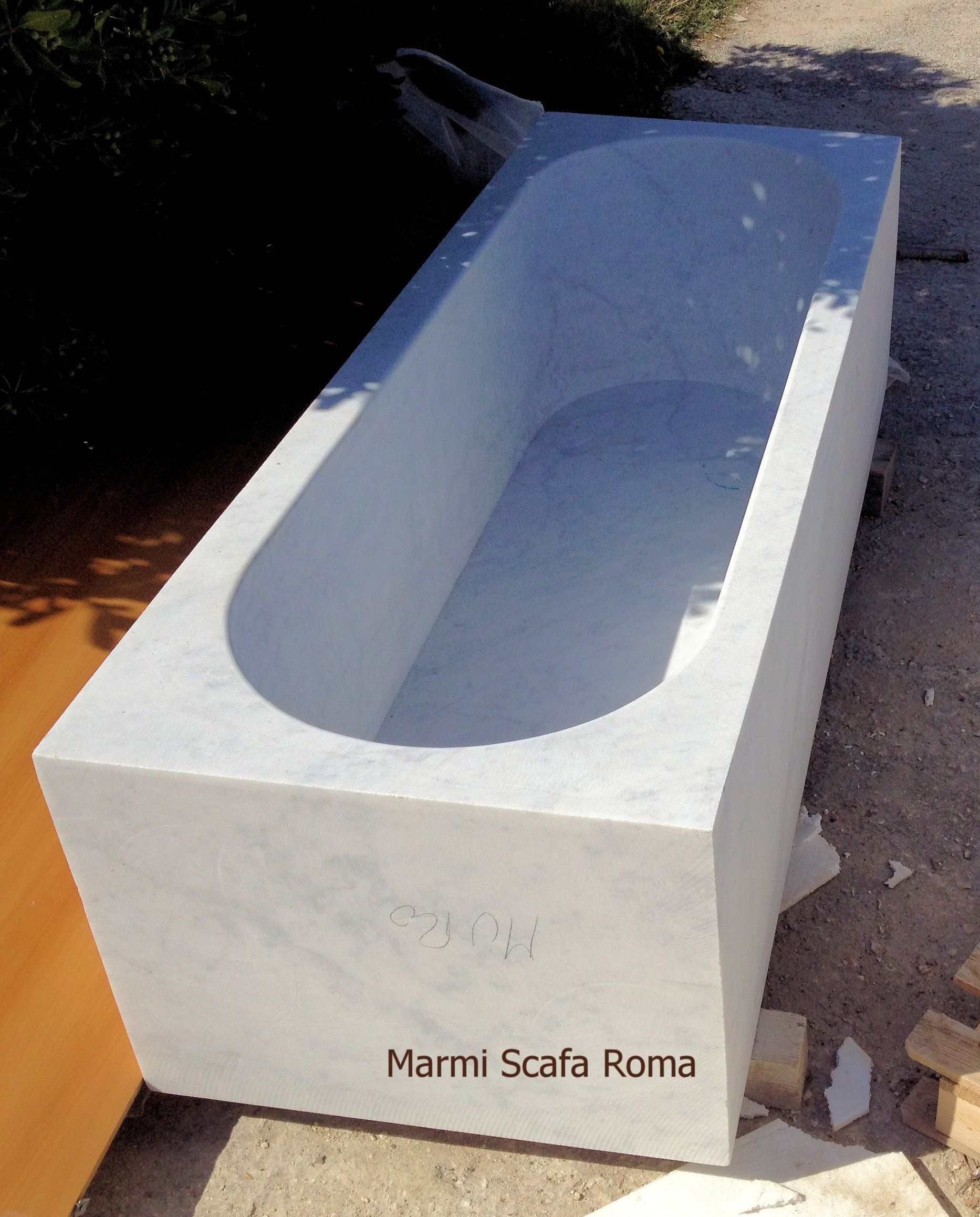 vasca di marmo con Marmi Scafa a Roma