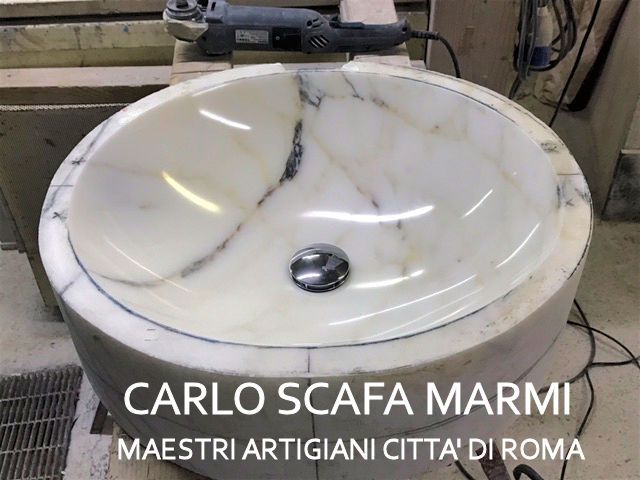 lavandino di marmo con Marmi Scafa a Roma