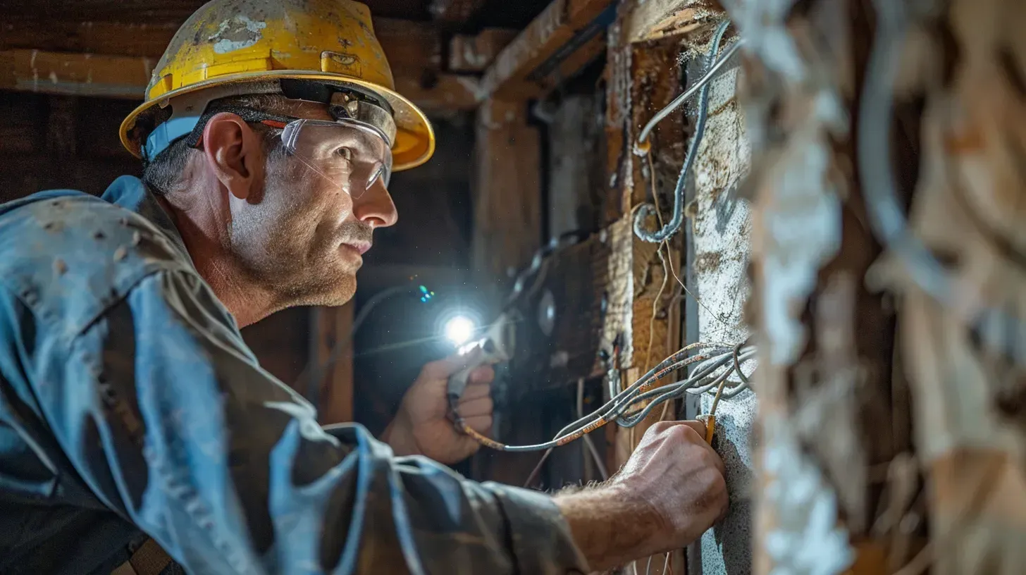 Licensed electrician performing aluminum wiring update in Greensboro NC