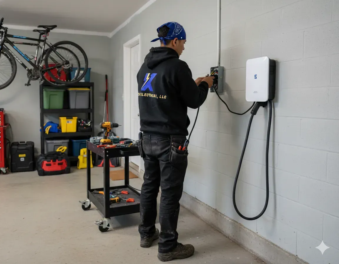 EV charger installation by licensed electrician in High Point, NC