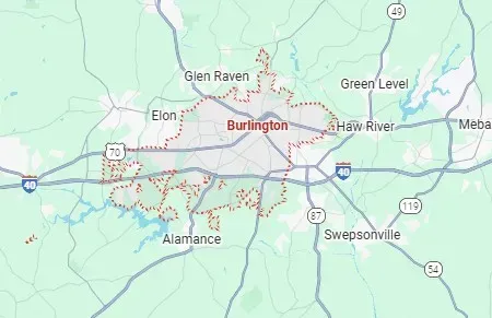 Electrician service areas in Burlington NC and Alamance County