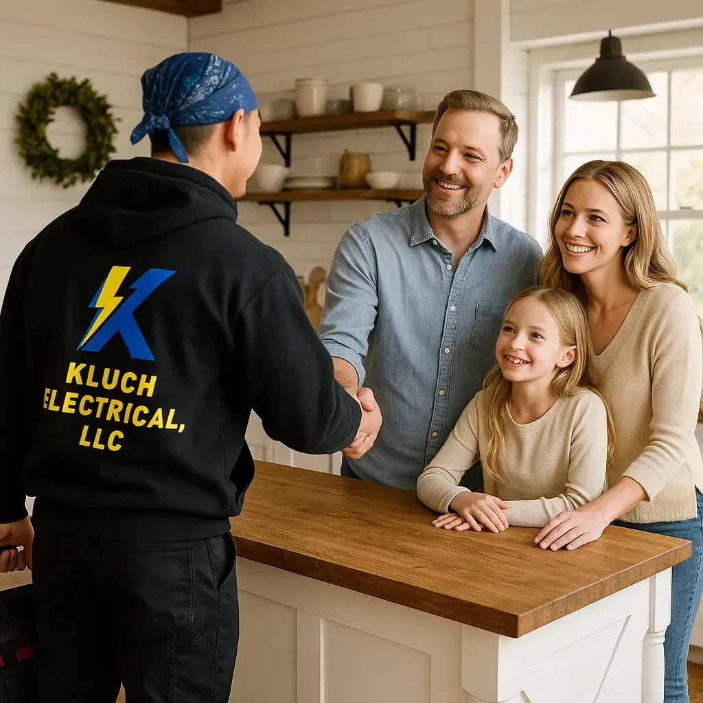 Satisfied Winston-Salem NC homeowners after electrical service completion