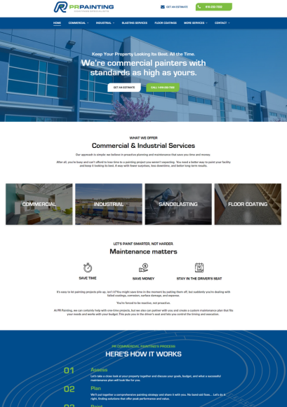 PR Commercial Painting Website Mock-up