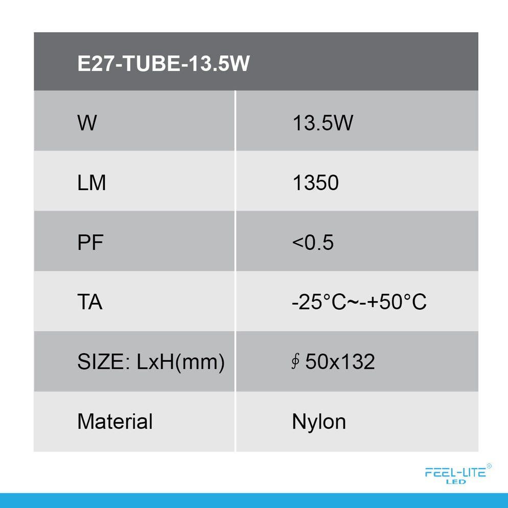 Feel-Lite LED E27-13.5W TUBE