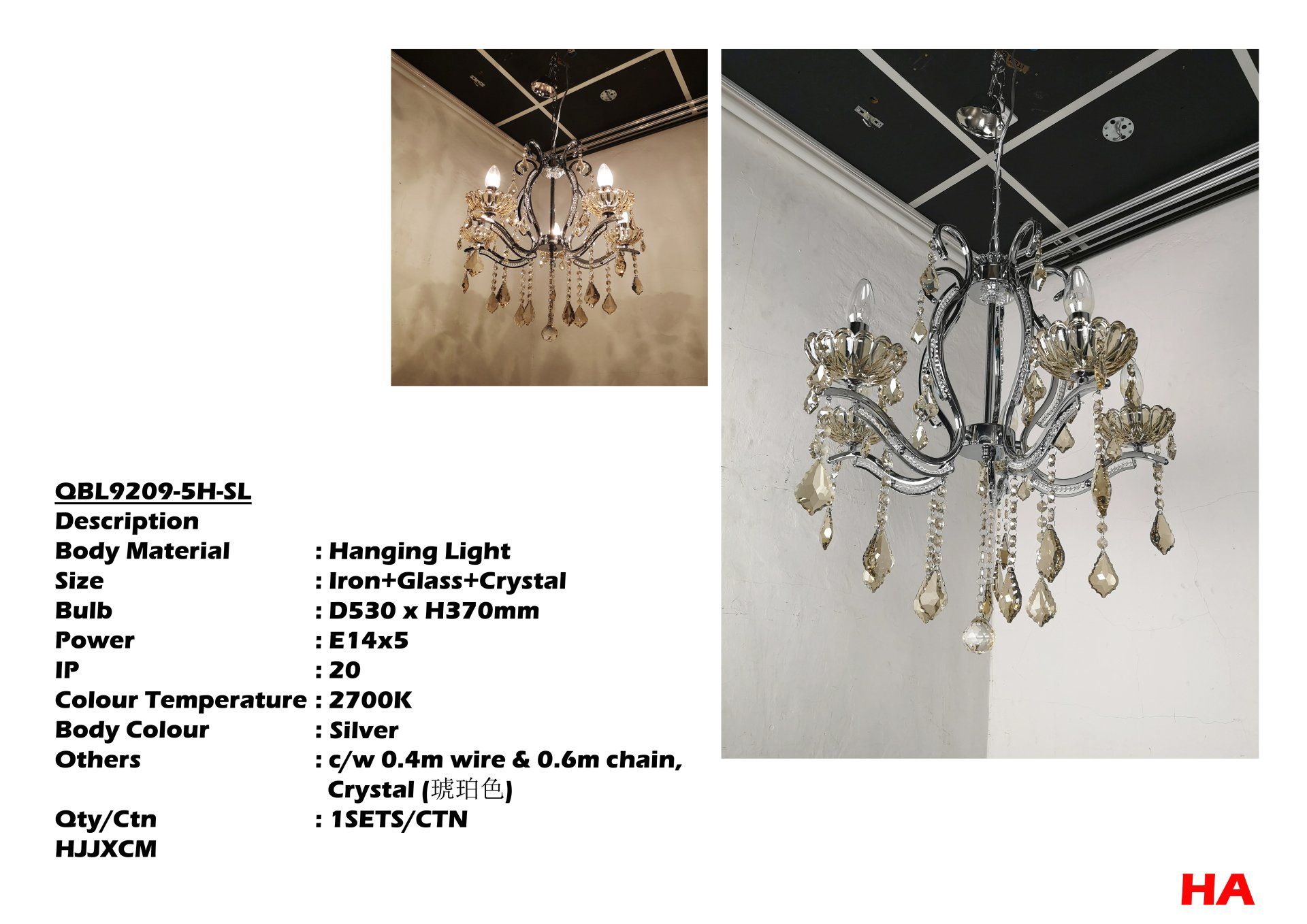 Feel-Lite HANIGING-CRYSTAL LIGHT