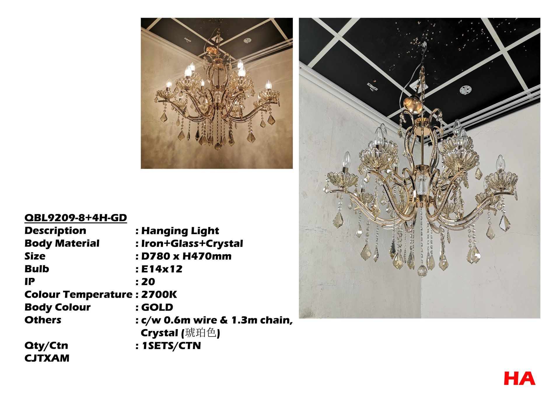 Feel-Lite HANGING-CRYSTAL LIGHT