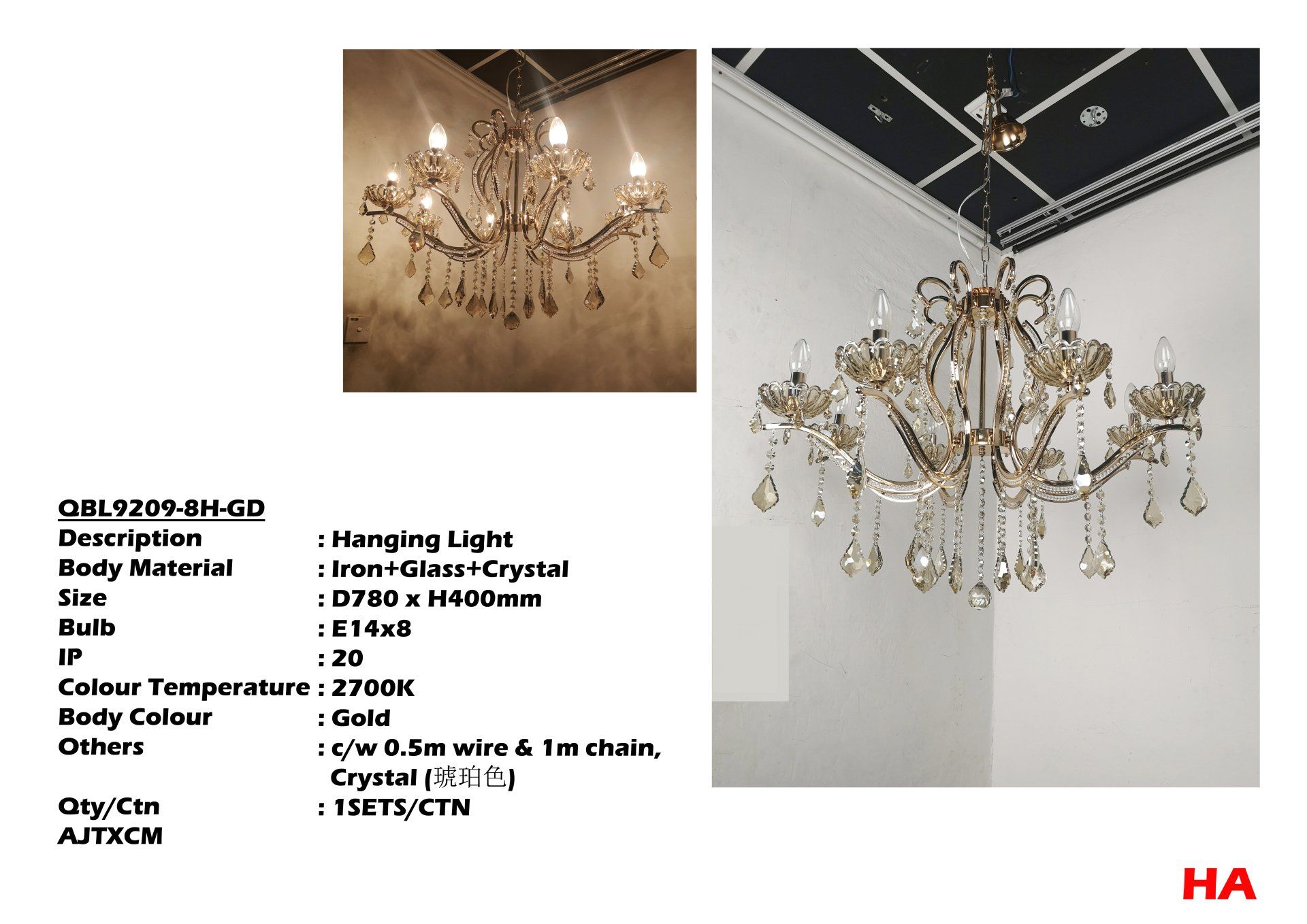 Feel-Lite HANGING-CRYSTAL LIGHT