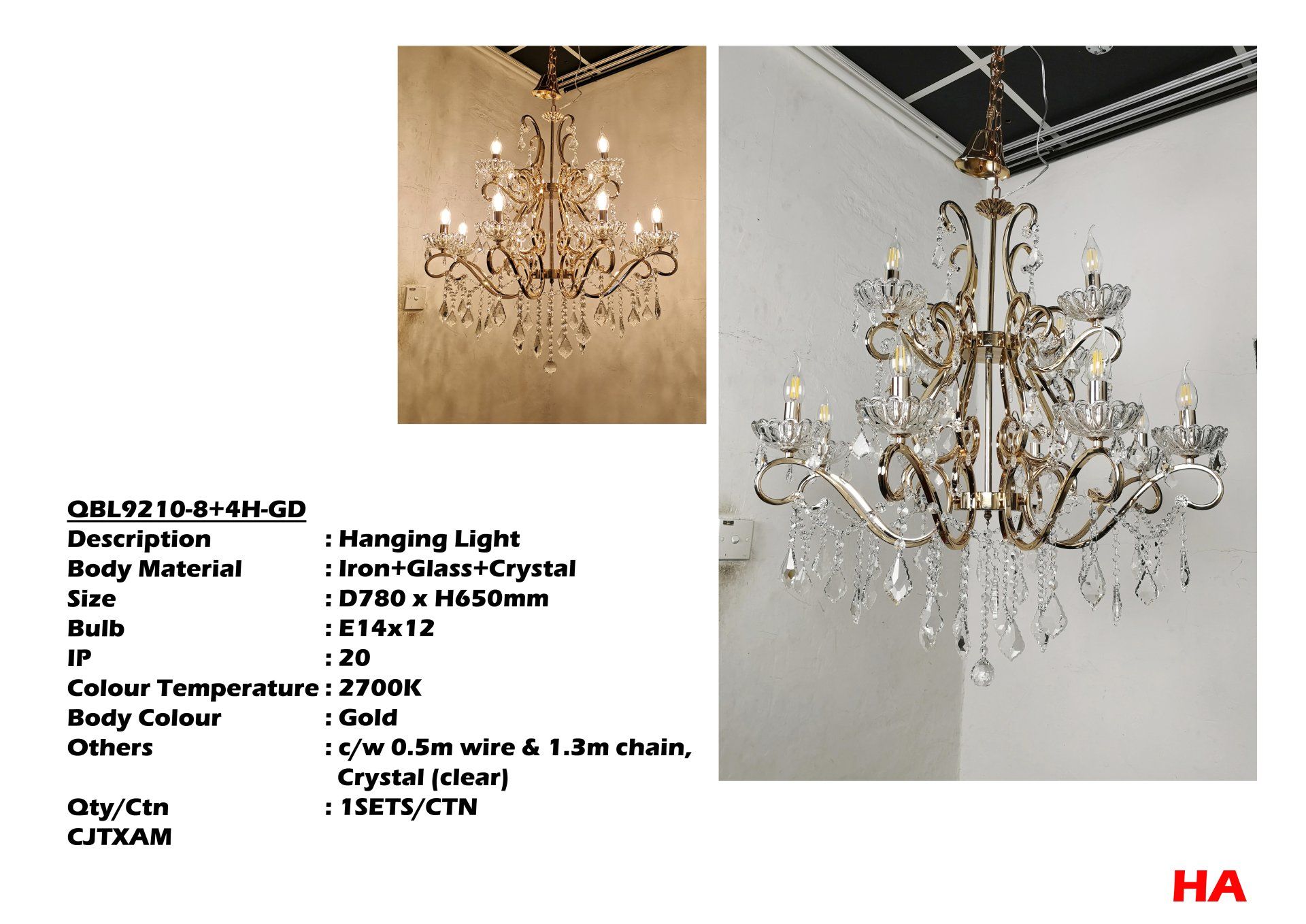 Feel-Lite HANGING-CRYSTAL LIGHT