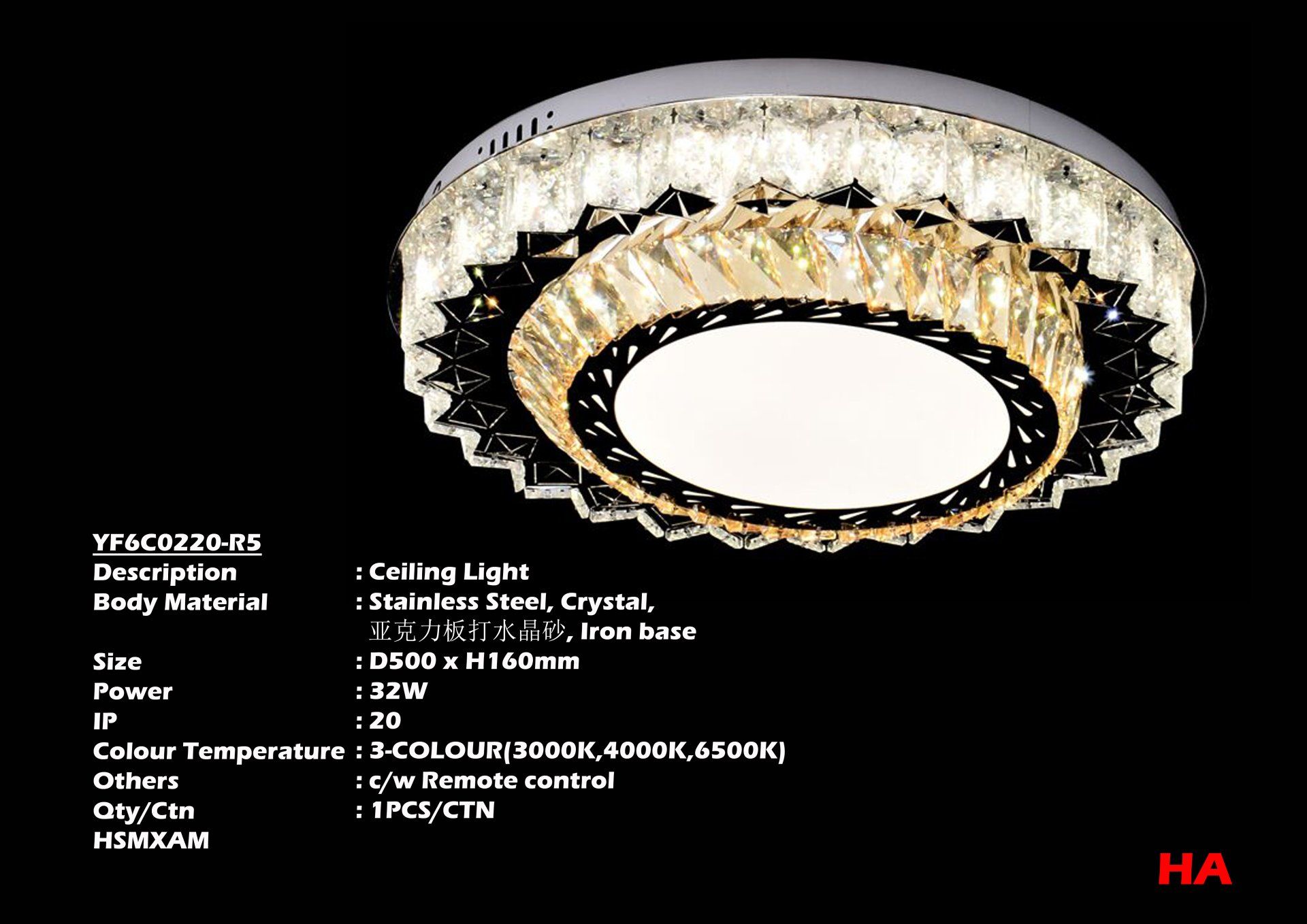Feel-Lite Ceiling Crystal