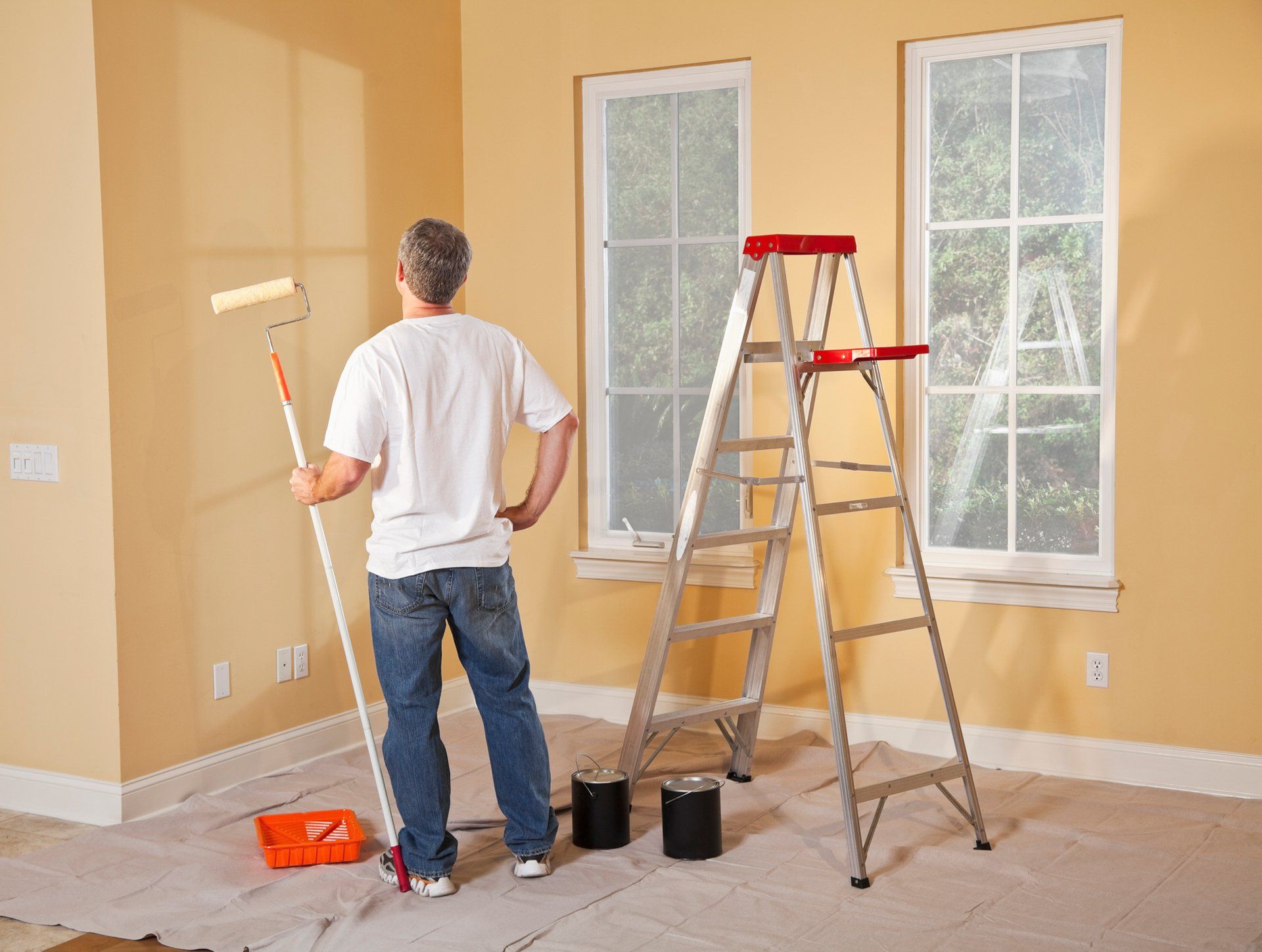 Man After Painting Home Interior — Newark, DE — Premier Touch Painting