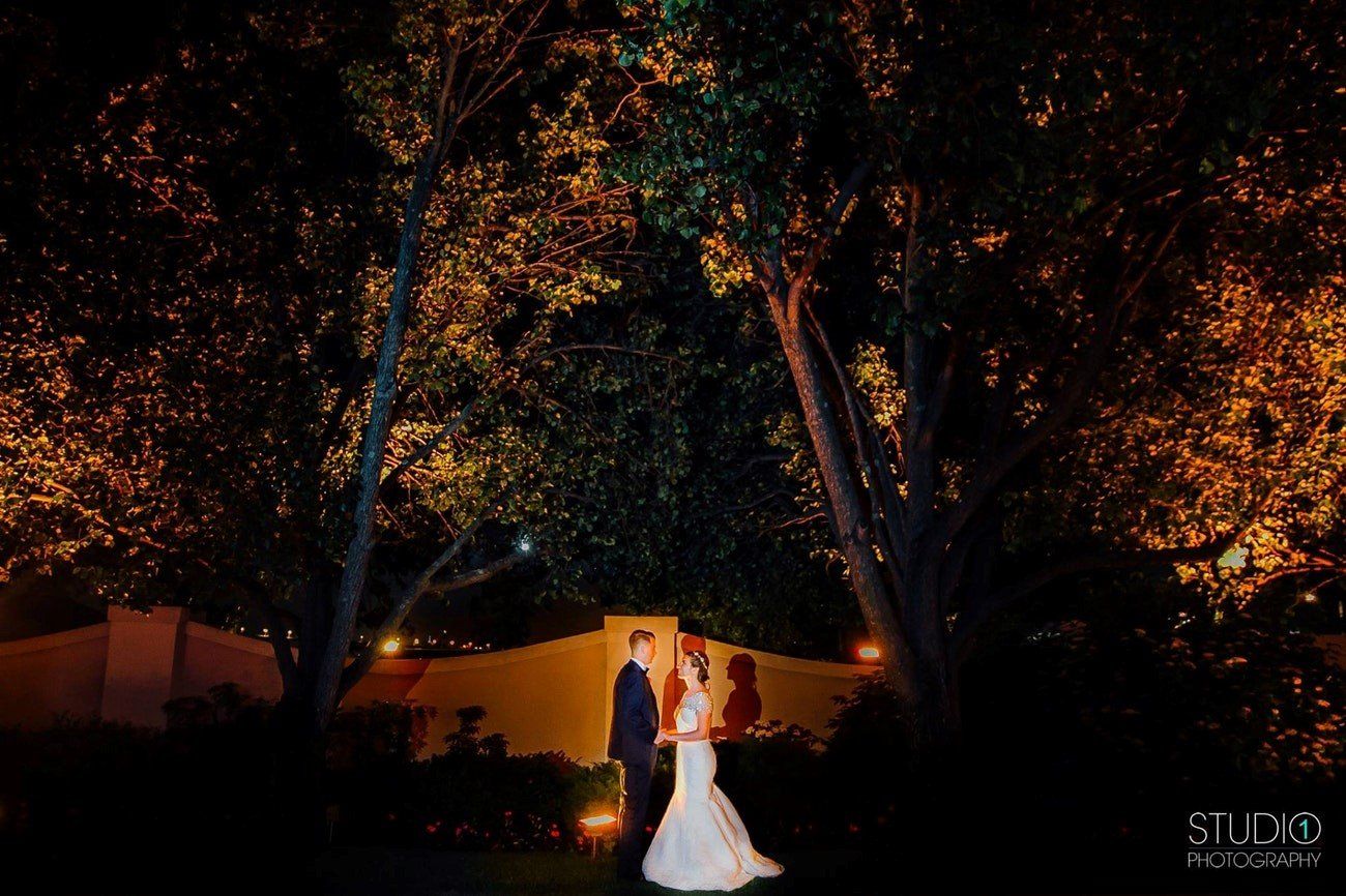 Spotlight on Bride & Groom Outdoors