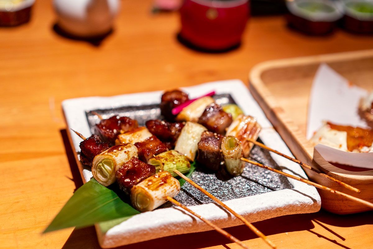 A close up of a plate of food on a table.