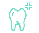 Icon of a sparkling tooth