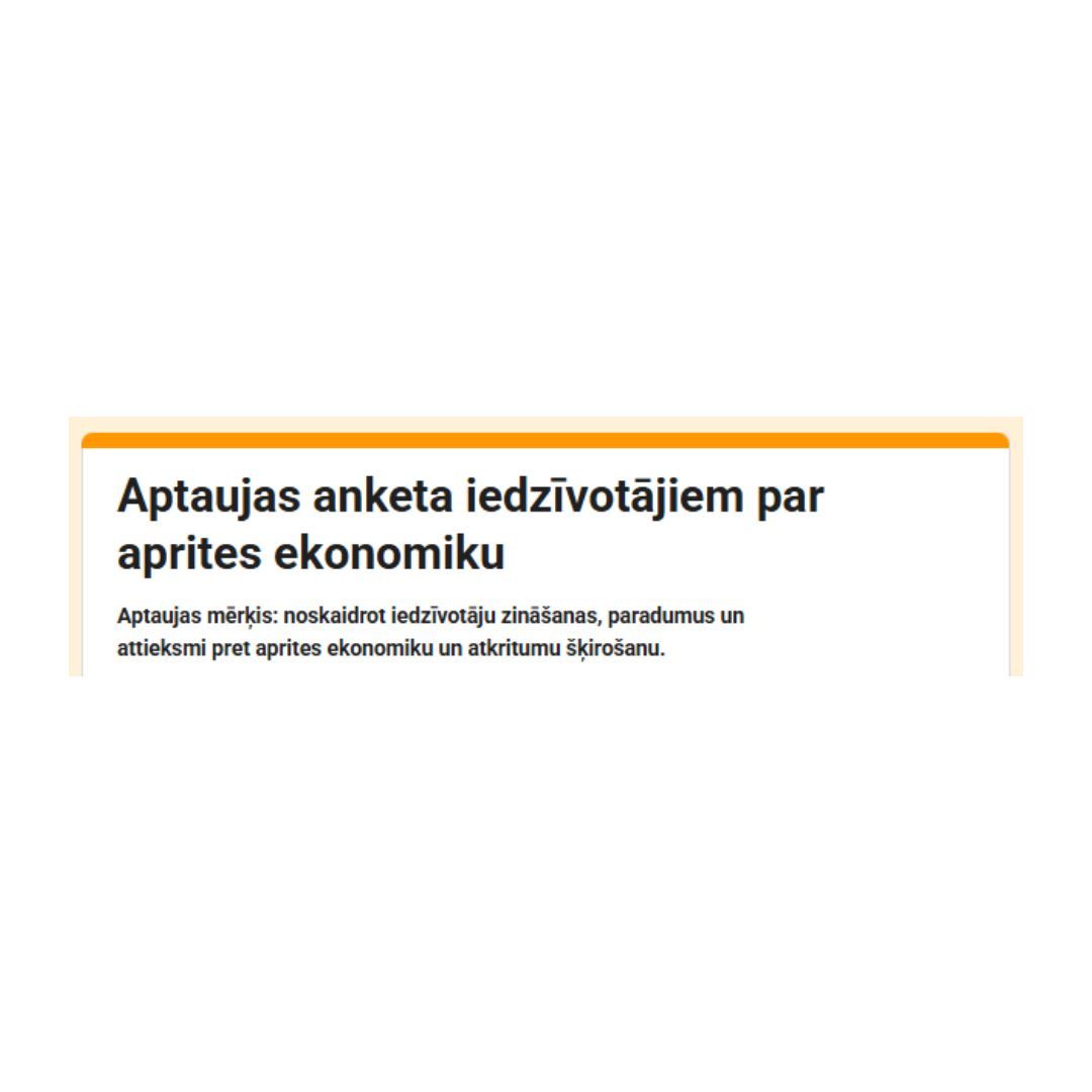 Aicinājumu iedzīvotājiem aizpildīt anketu