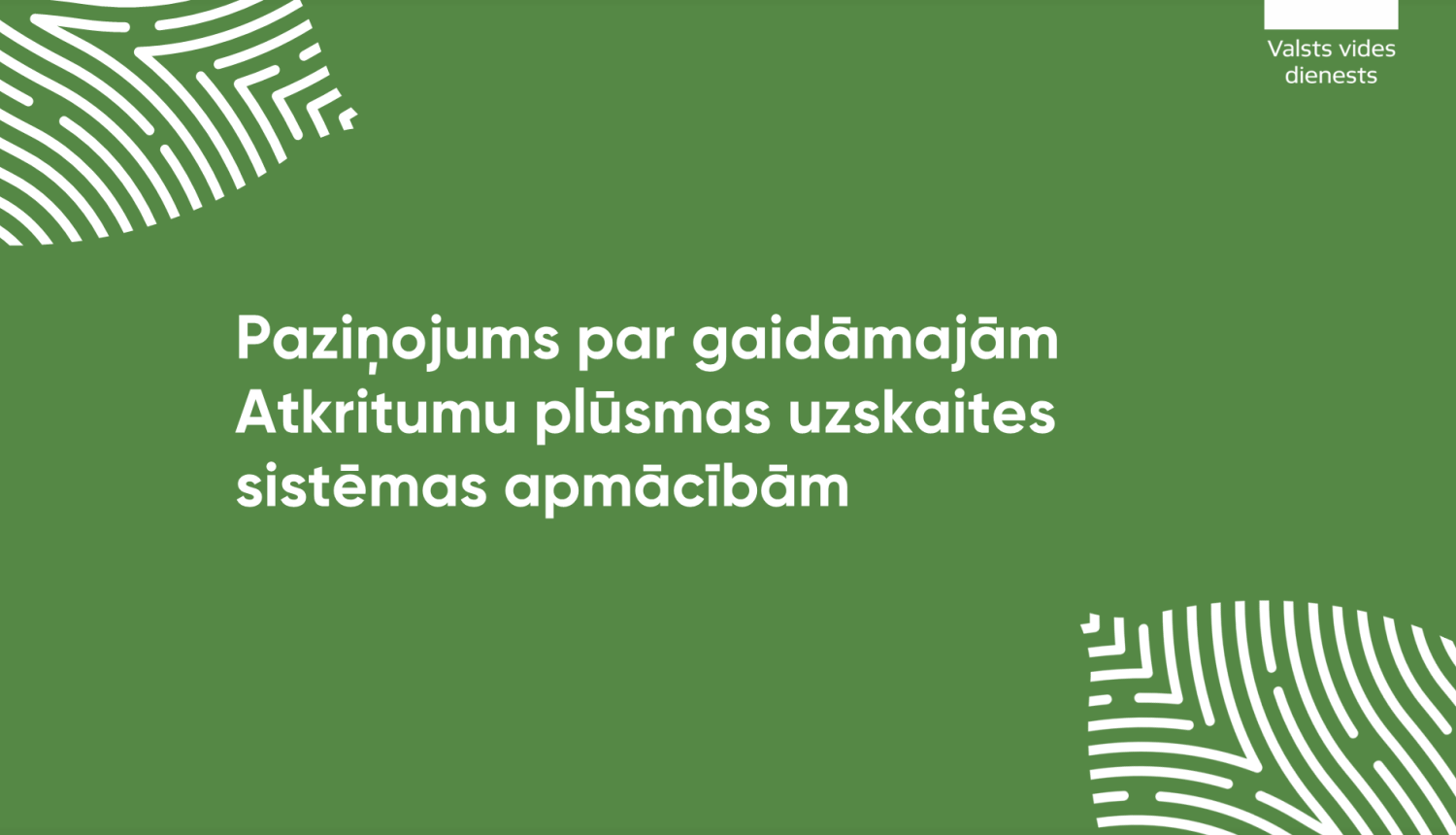 VVD izsludinājis paziņojumu par gaidāmajām APUS mācībām.