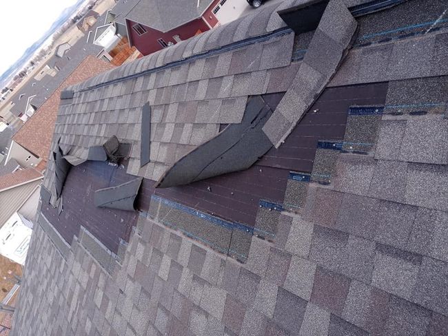 Ellingson Roofing LLC - missing shingles fort collins, shingle roof damage fort collins, wind damage to roof, storm damage to roof