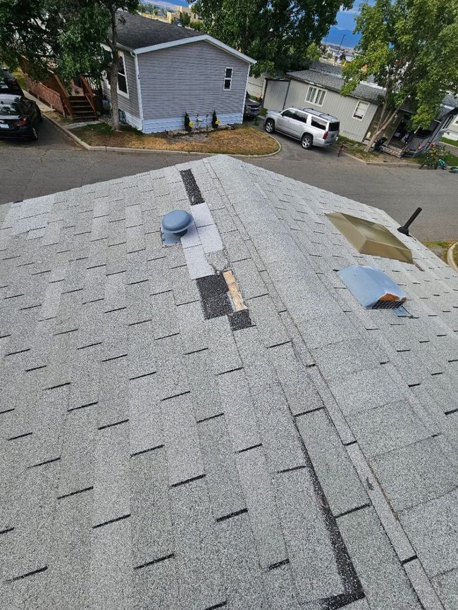 Ellingson Roofing LLC - shingle damage fort collins, missing shingles fort collins, torn shingles fort collins, wind damage to roof fort collins