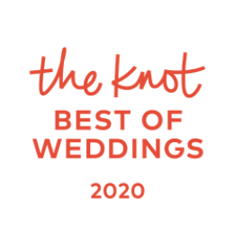 A logo for the knot best of weddings 2020