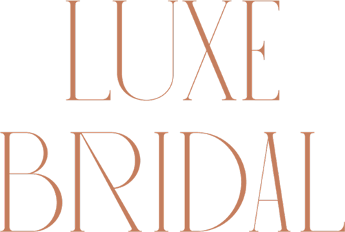 A logo for luxe bridal is shown on a white background.