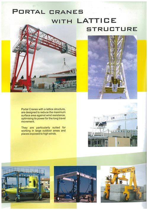 portal cranes with lattice structures