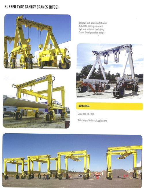yellow and white gantries