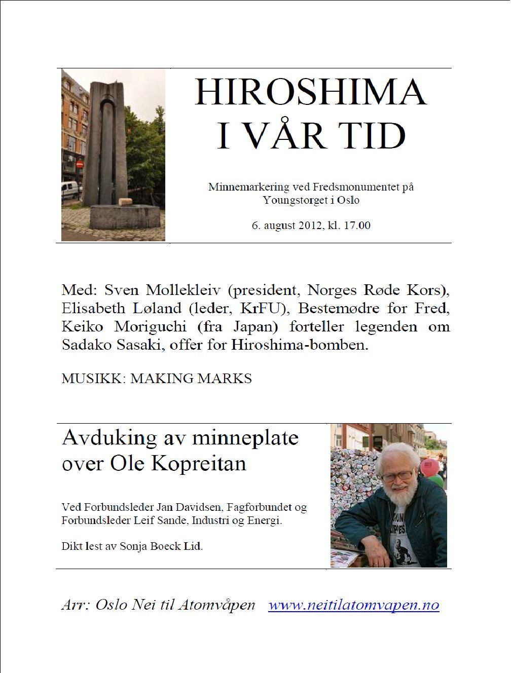 Markering av Hiroshimadagen