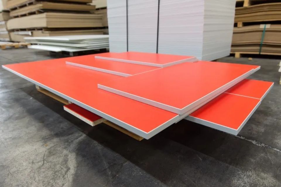 pannelli in legno rossi