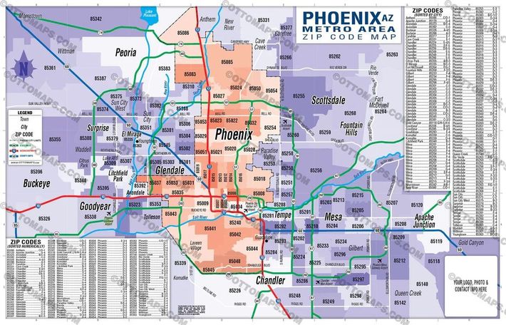 A map showing the location of phoenix in arizona