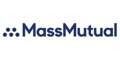 The logo for massmutual is a blue logo on a white background.
