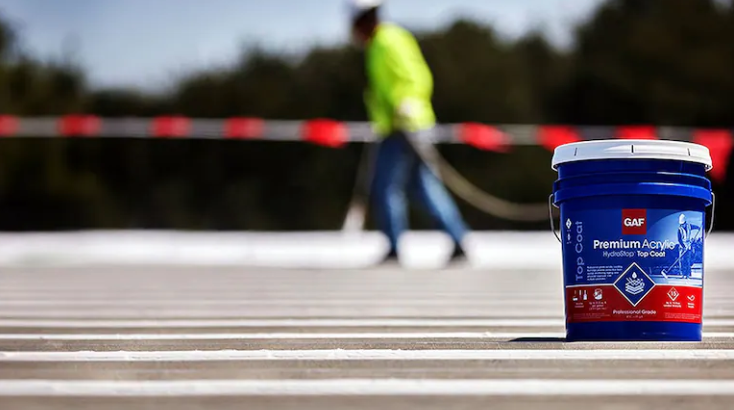 A picture of a roof with a 5 year transferable product warranty