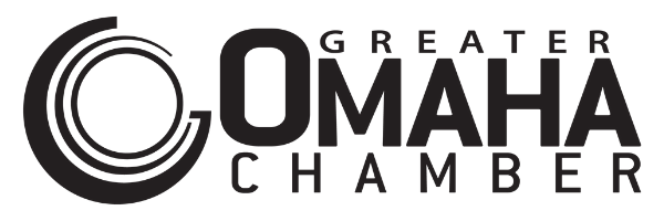 Greater Omaha Chamber logo with a circular design and the words "Greater Omaha Chamber."