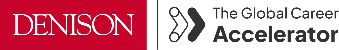 DENISON logo next to The Global Career Accelerator logo