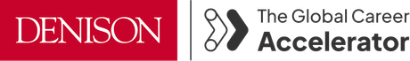 DENISON logo next to The Global Career Accelerator logo