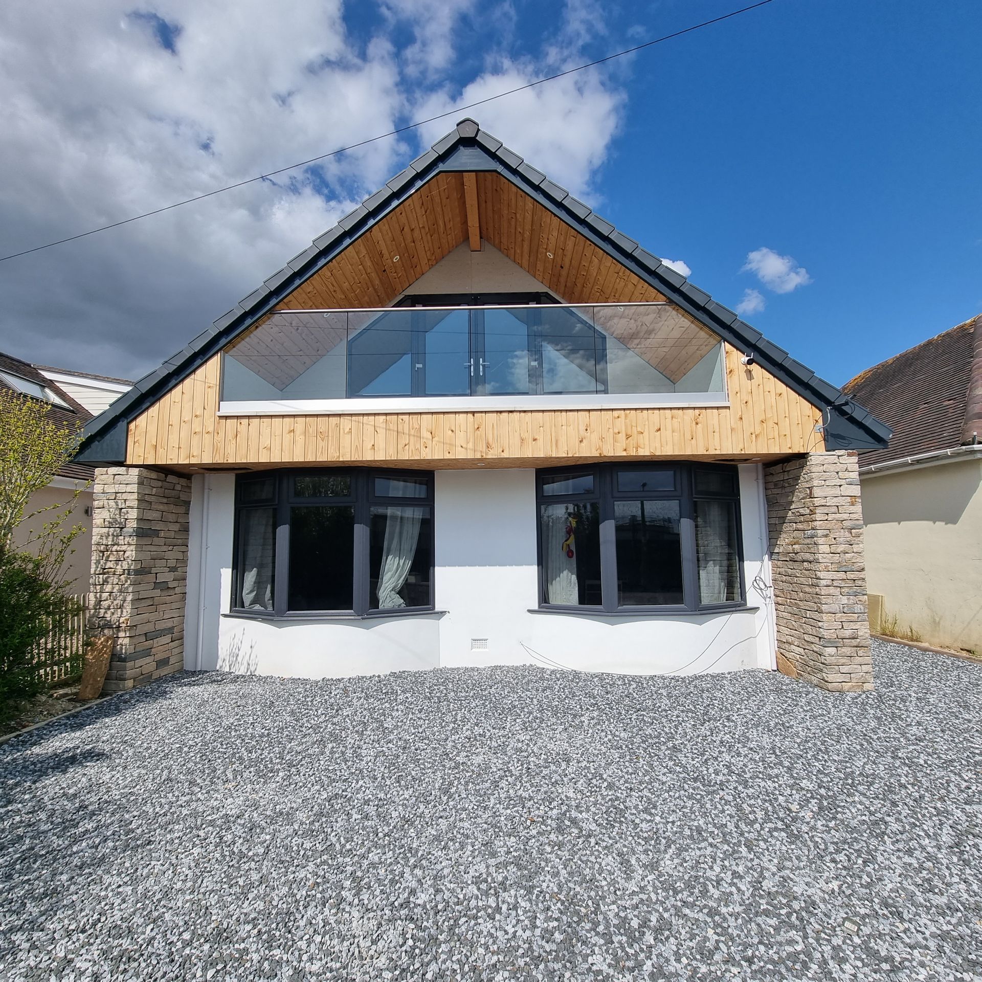 frameless glass balcony in poole 