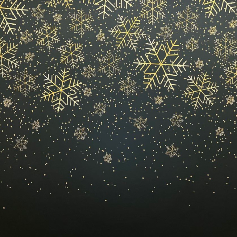 Black with golden snow background backdrop