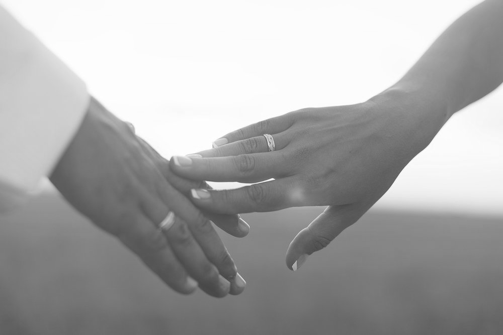 image of hands of a married couple