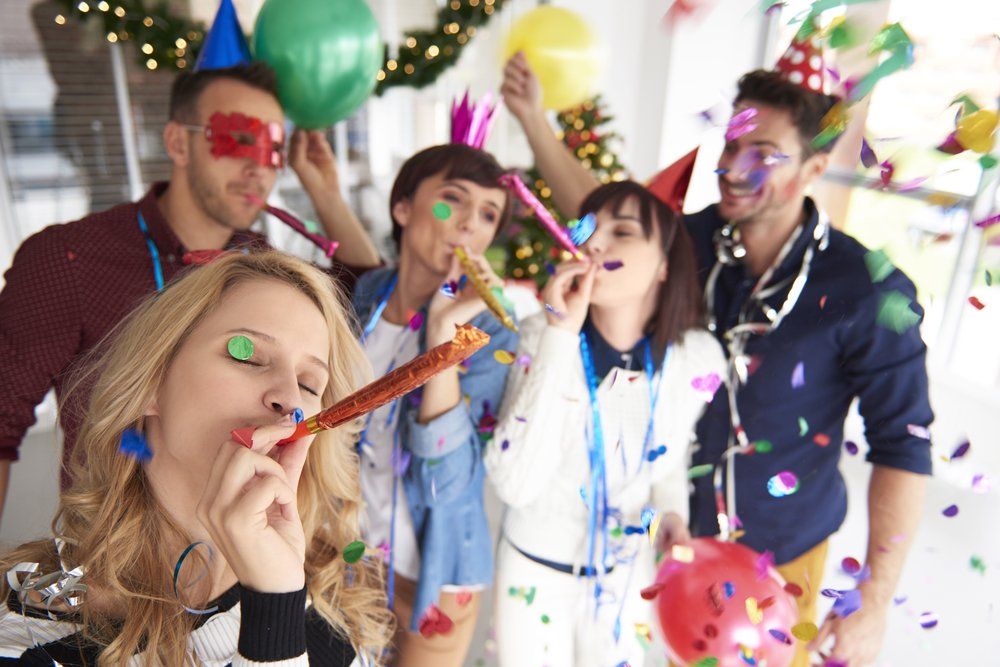 people celebrating a party