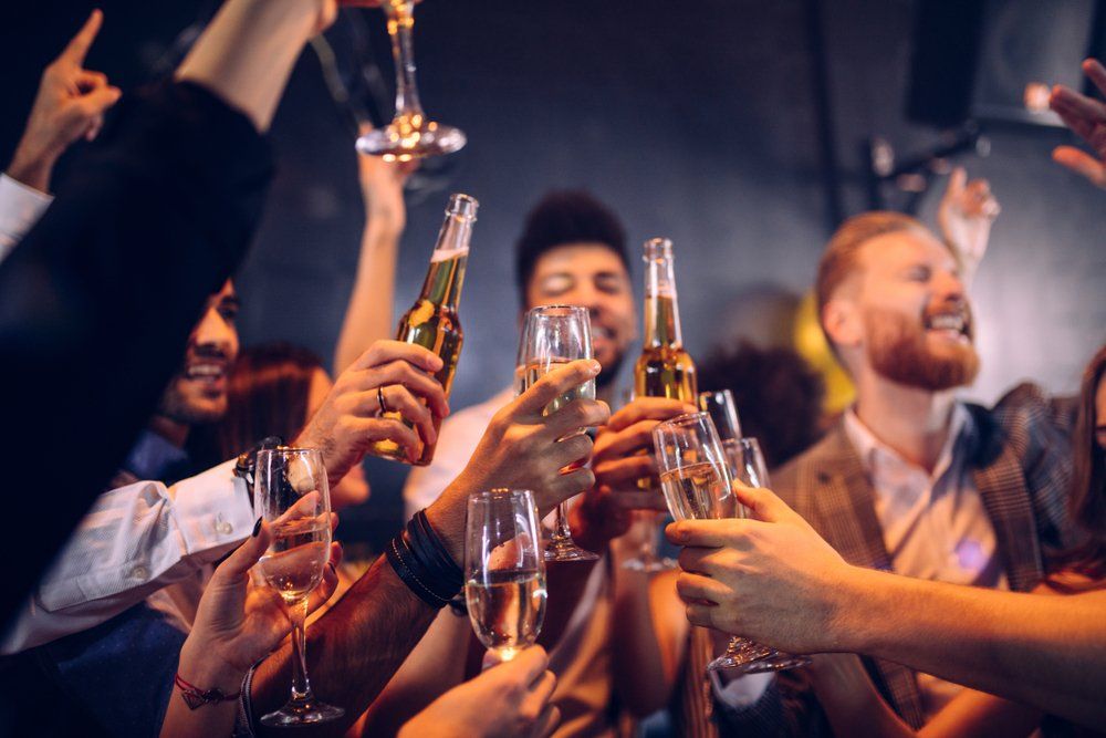 Image of people drinking in a party