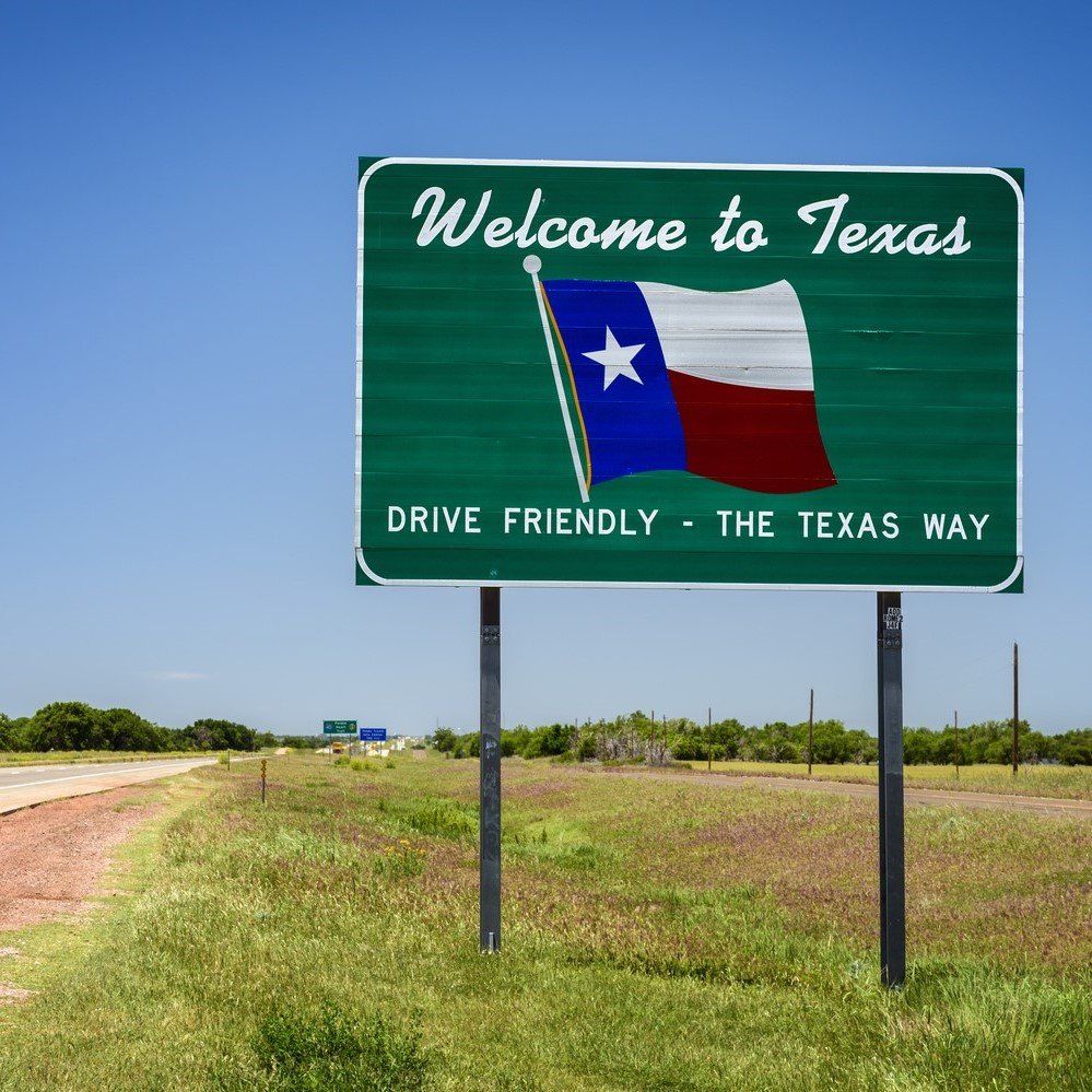 welcome to texas sign - drive friendly the texas way
