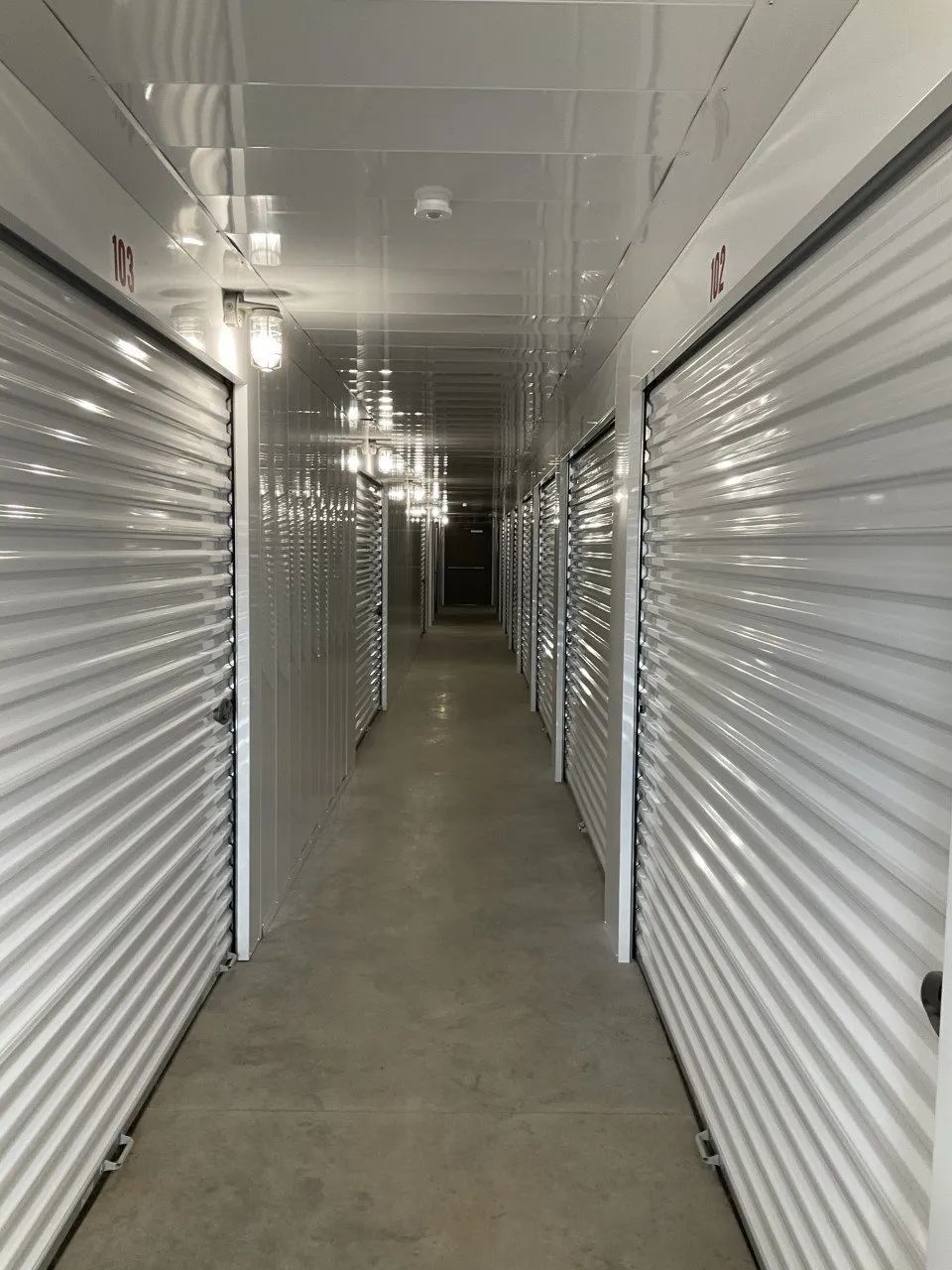 Hallway Filled With Metal Lockers — Madison, AL — Guthrie Self Storage