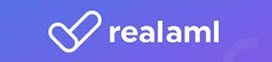 Realaml logo with a checkmark a 